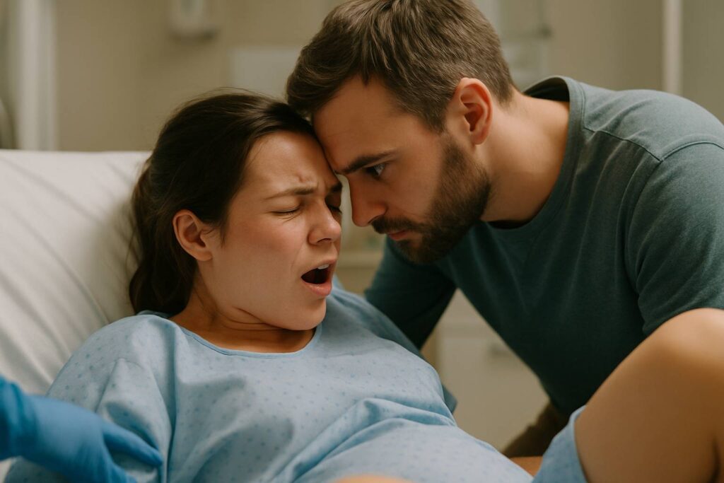 Le regard du coparent change tout pendant l’accouchement