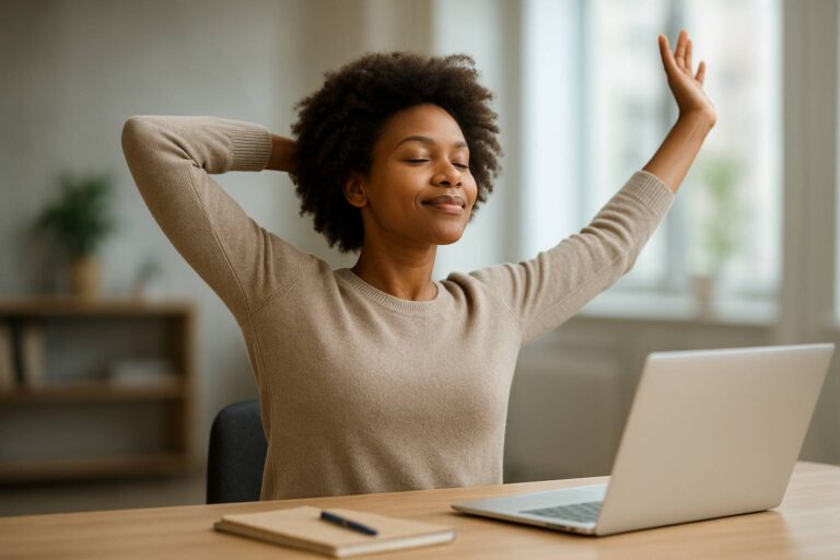 Respirer, bouger, accueillir : les postures qui libèrent pendant le travail